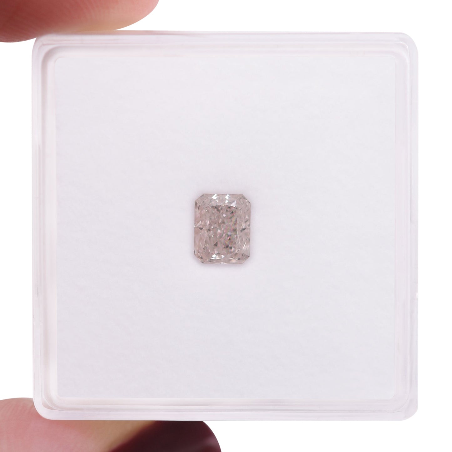 0,53 Karat hellbraun-rosa strahlender Diamant VVS2 GIA