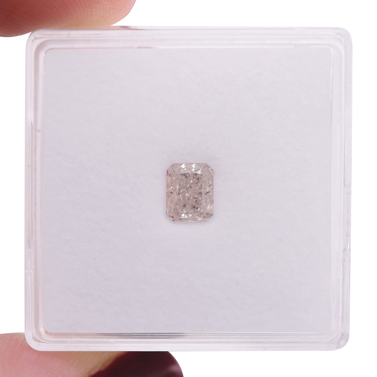 0,53 Karat hellbraun-rosa strahlender Diamant VVS2 GIA