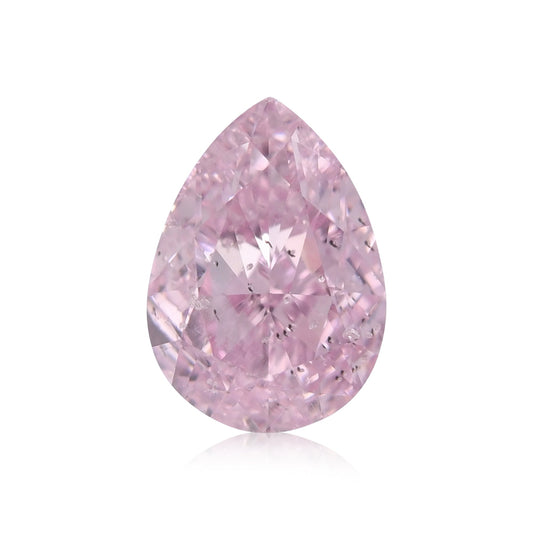 0.54 Carat Fancy Intense Purple Pink Pear Diamond I1 GIA
