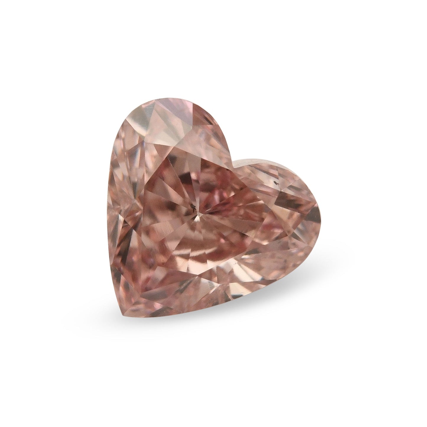 0,54 Karat Fancy Orange Pink Heart Diamant SI1 GIA