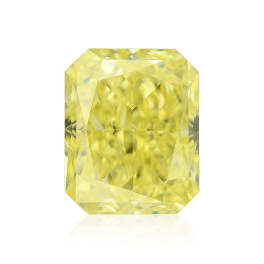 0.54 Carat Fancy Intense Yellow Radiant Diamond VVS2 GIA