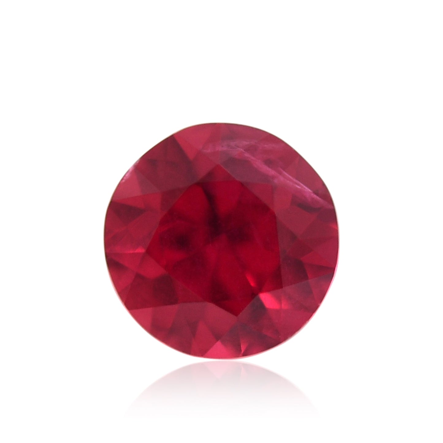 0,54 Karat roter runder Rubin aus Mosambik