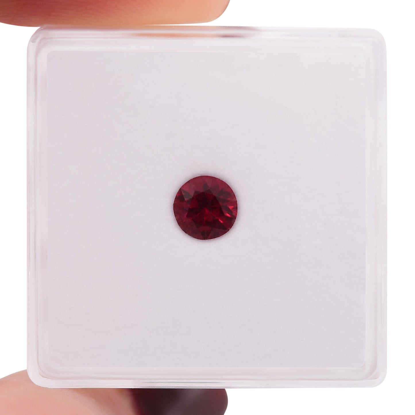 0,54 Karat roter runder Rubin aus Mosambik