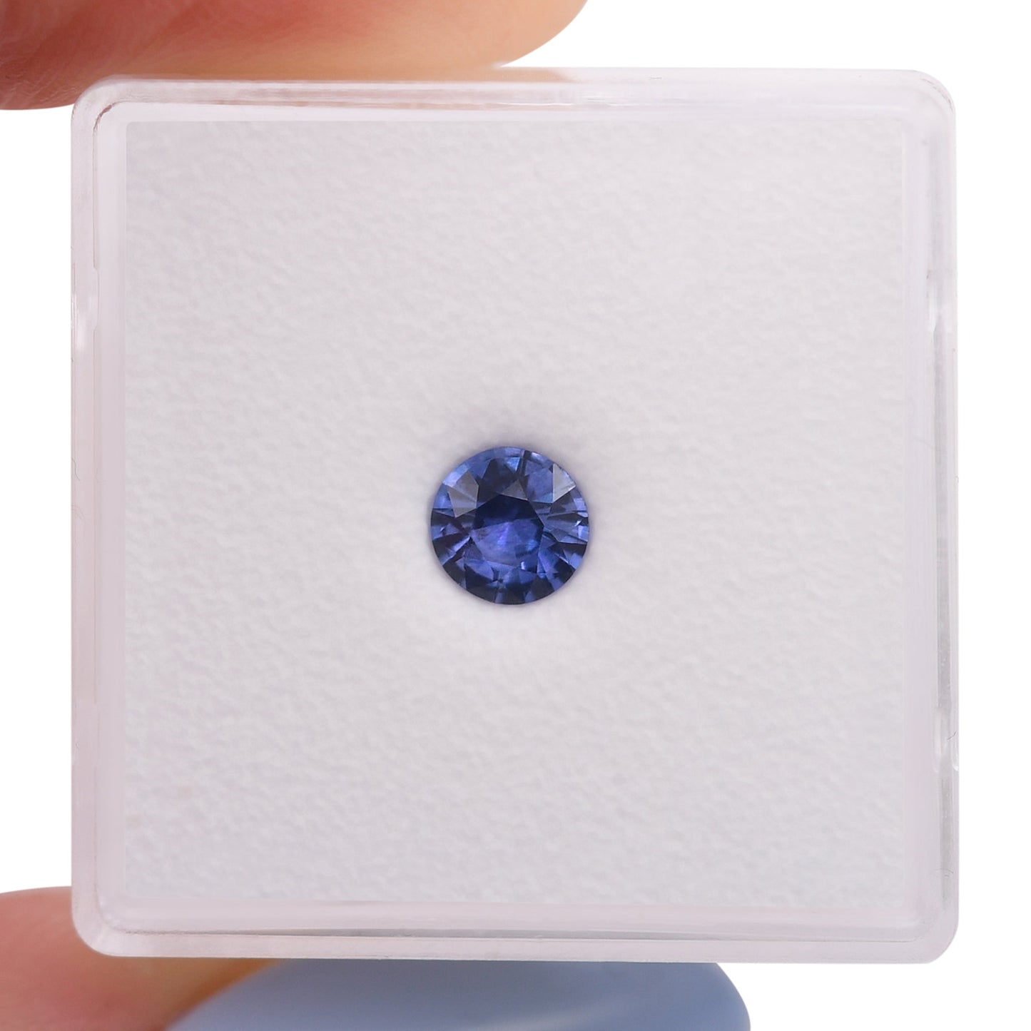 0,54 Karat blauer runder Saphir aus Sri Lanka