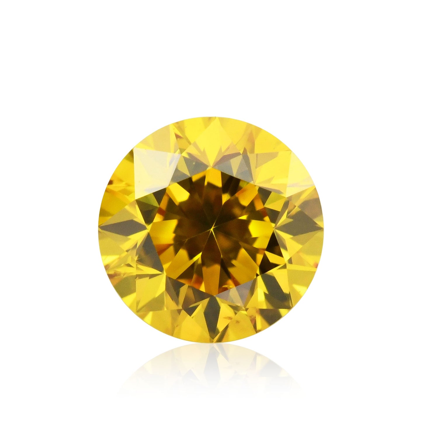 0,55 Karat Fancy Vivid Orange Yellow Runder Diamant SI1 GIA