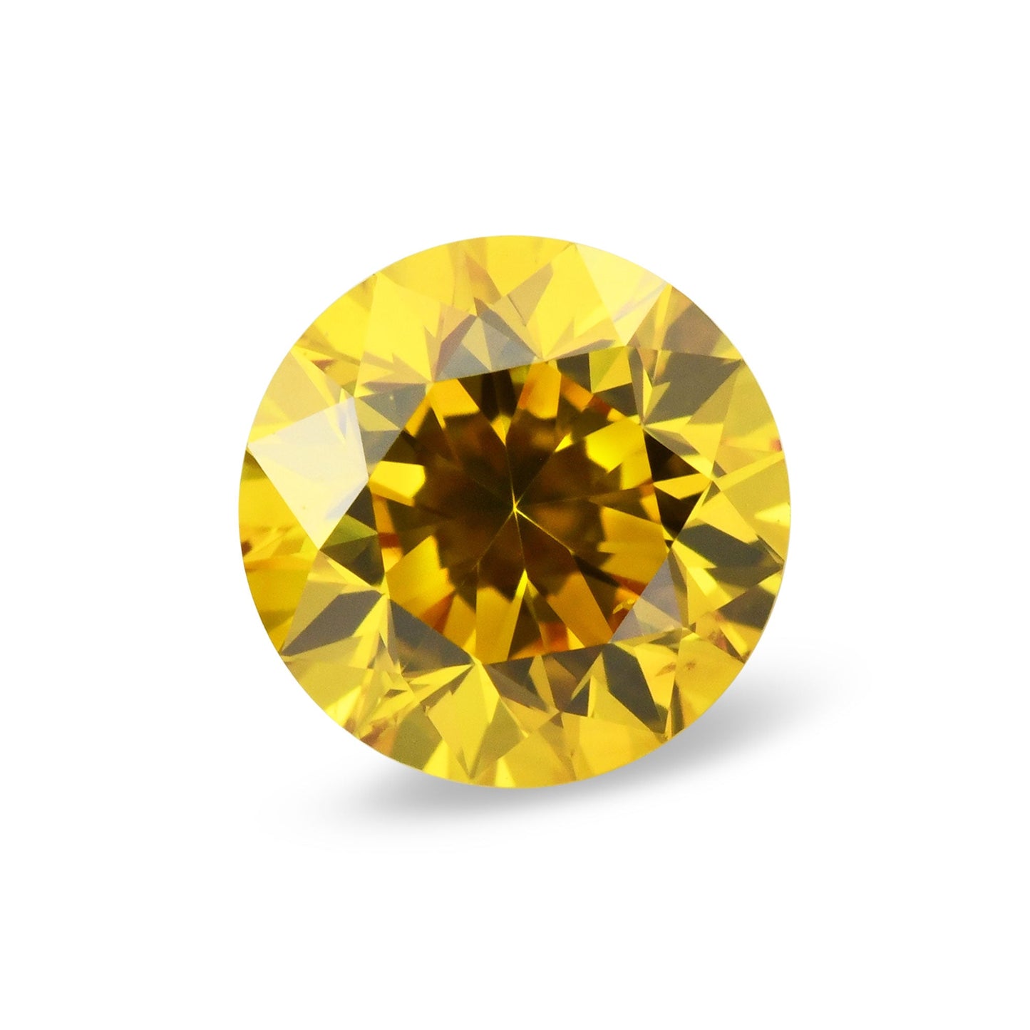 0,55 Karat Fancy Vivid Orange Yellow Runder Diamant SI1 GIA