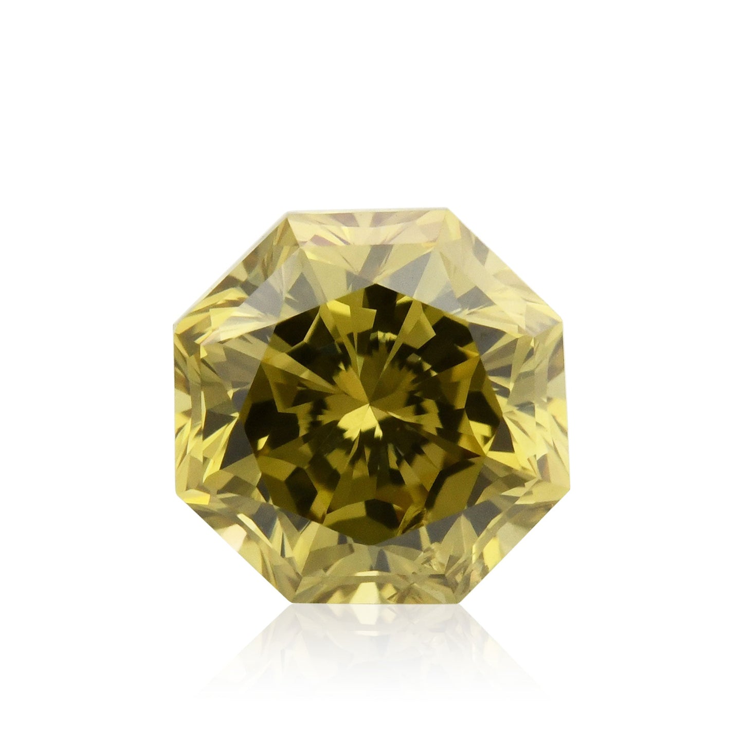 0,56 Karat Fancy Deep Brownish Greenish Yellow Octagon-Diamant (SI2) GIA
