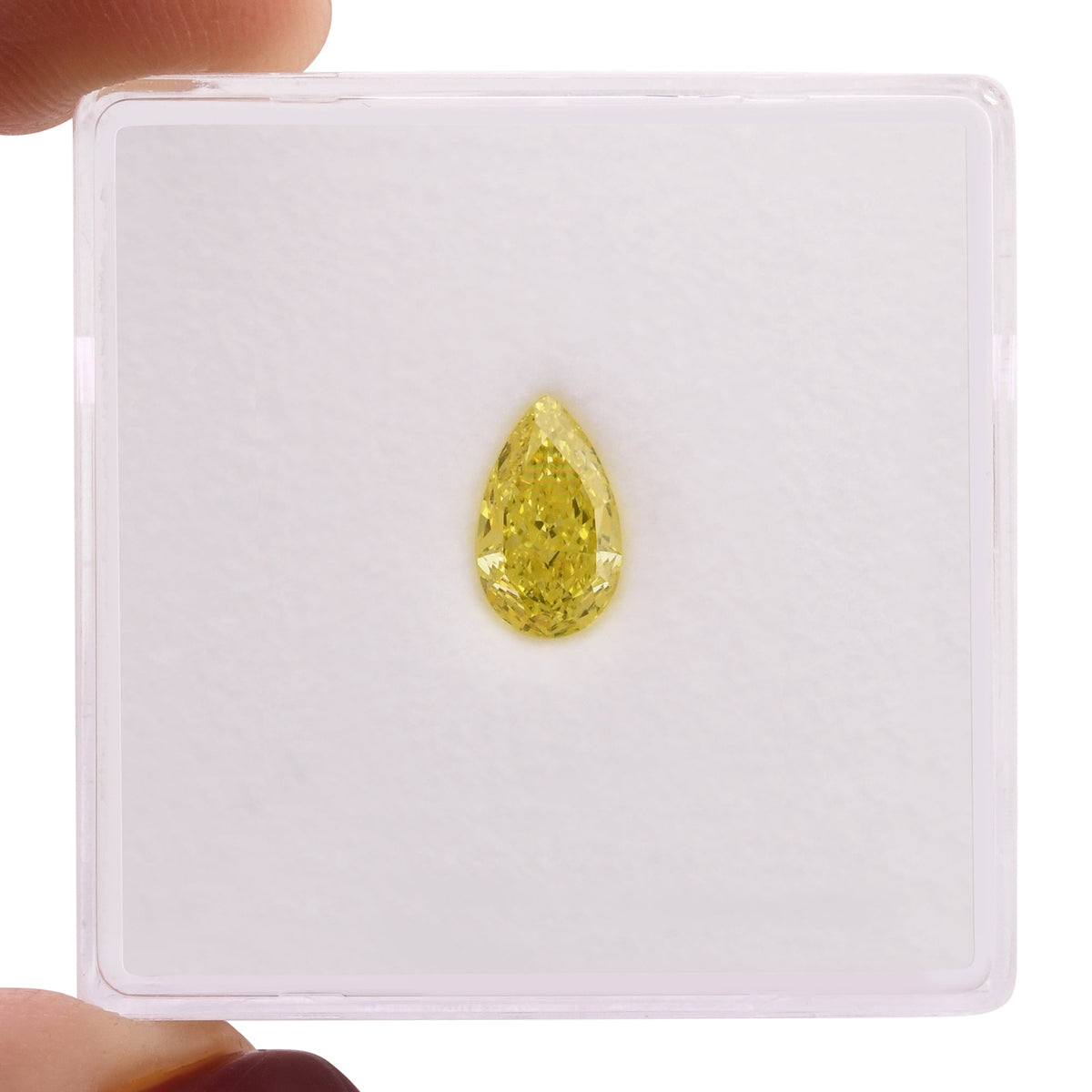 Birnenförmiger Diamant | 0,56 ct | Fancy Vivid Yellow | VVS2 | GIA | Ref. 710466