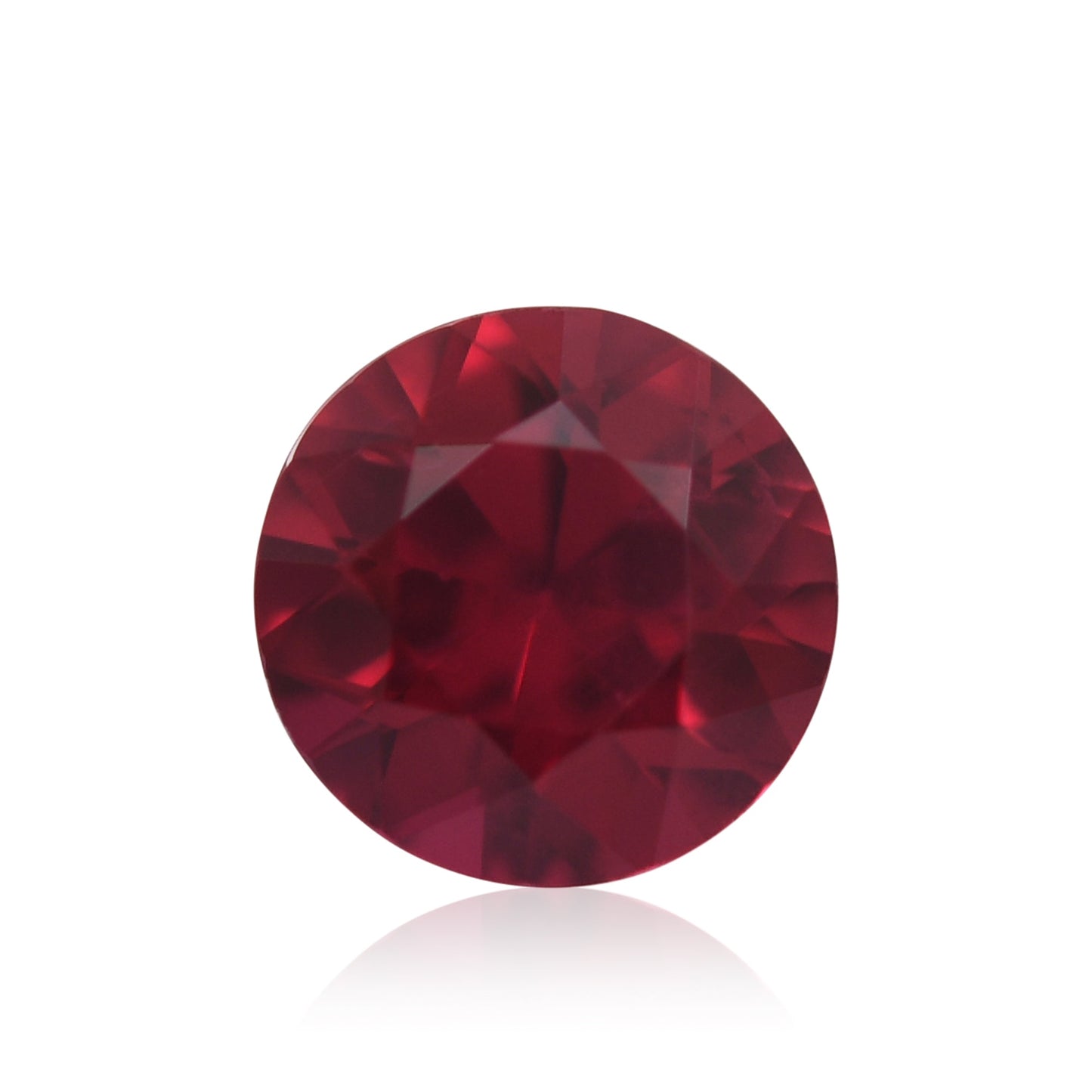 0,56 Karat roter runder Rubin aus Mosambik