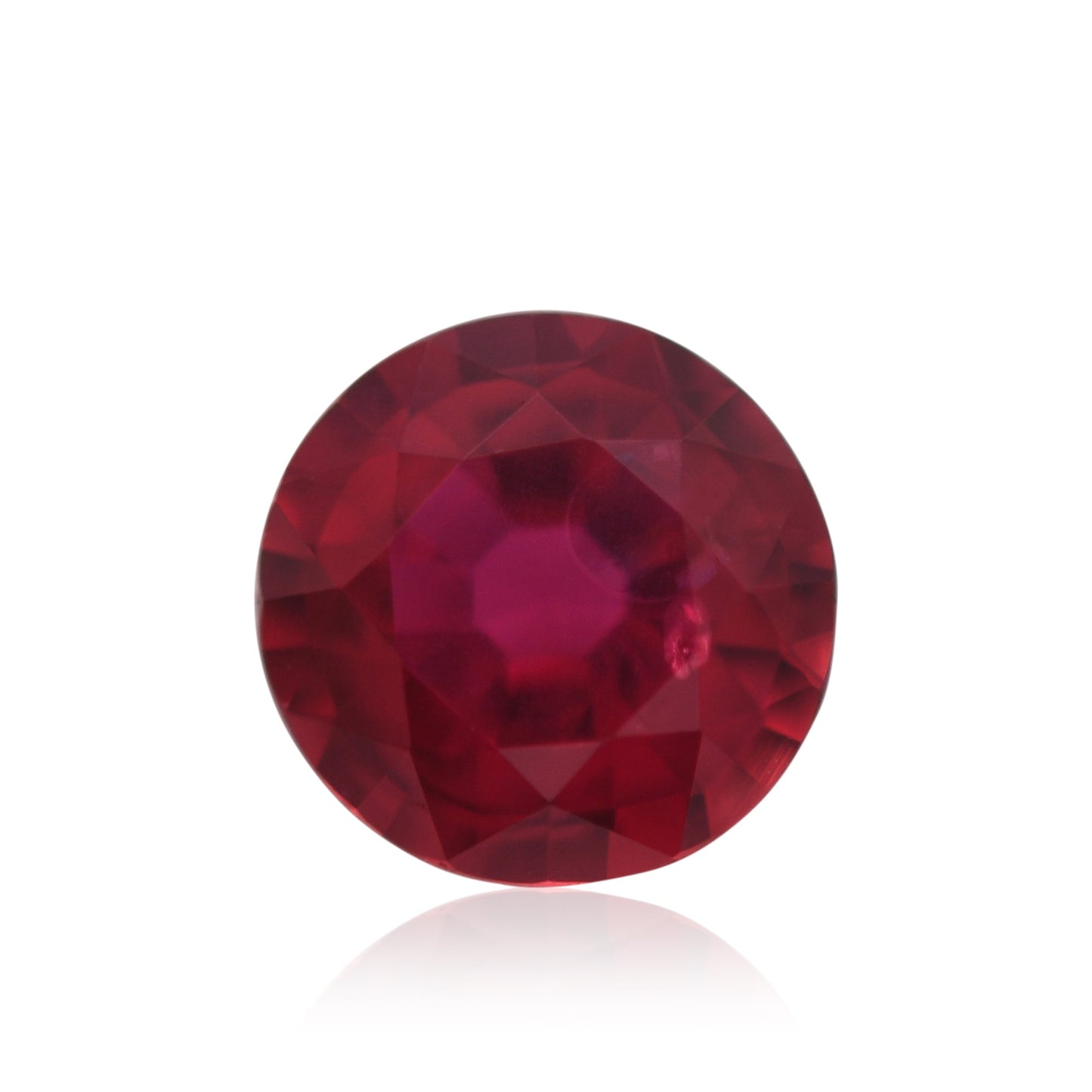 0,57 Karat roter runder Rubin aus Mosambik