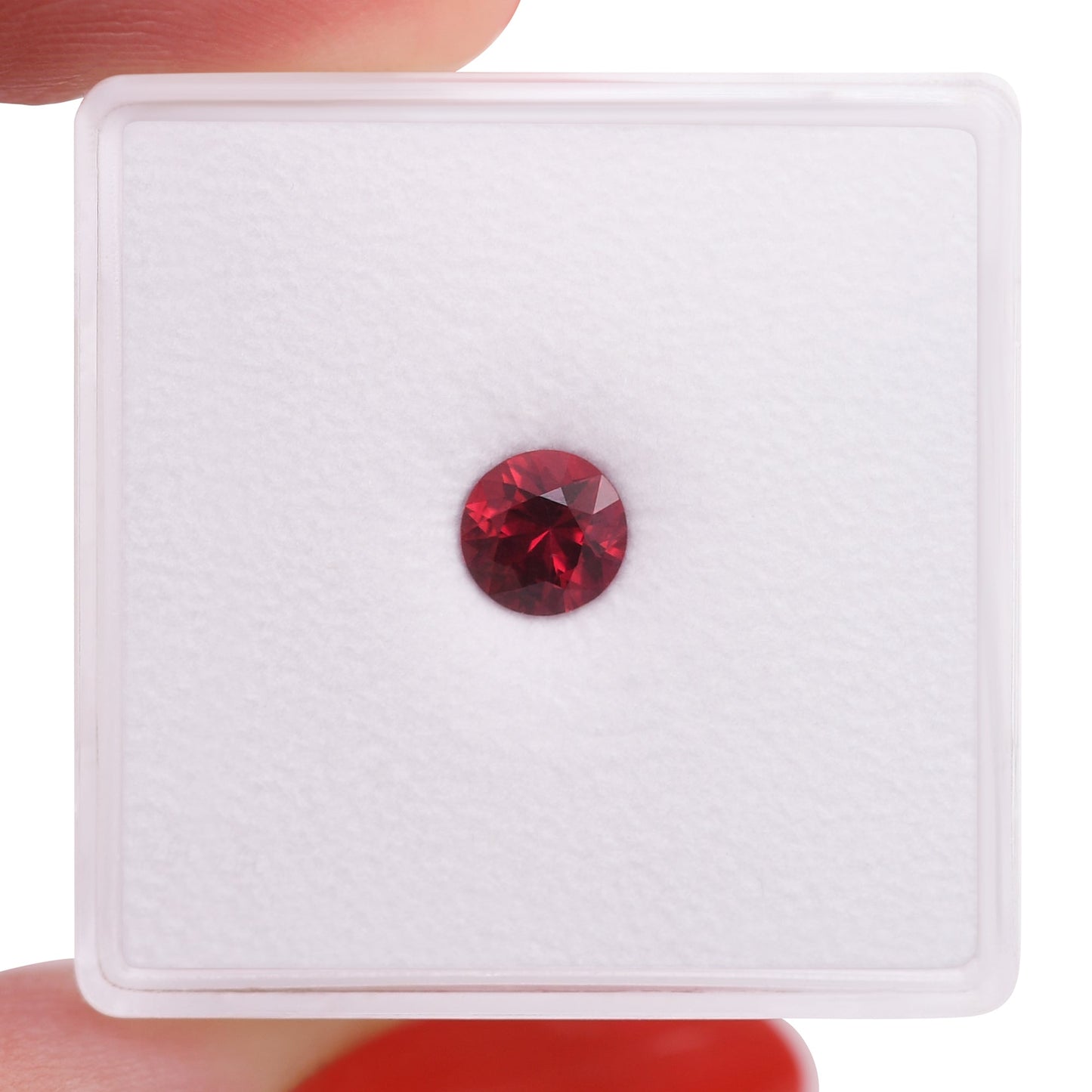 0,58 Karat roter runder Rubin aus Mosambik