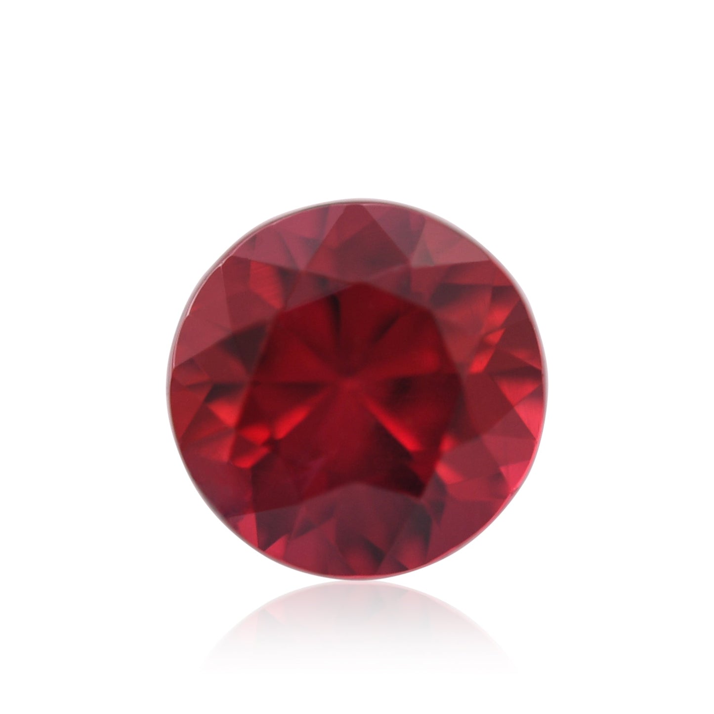 0,59 Karat roter runder Rubin aus Mosambik