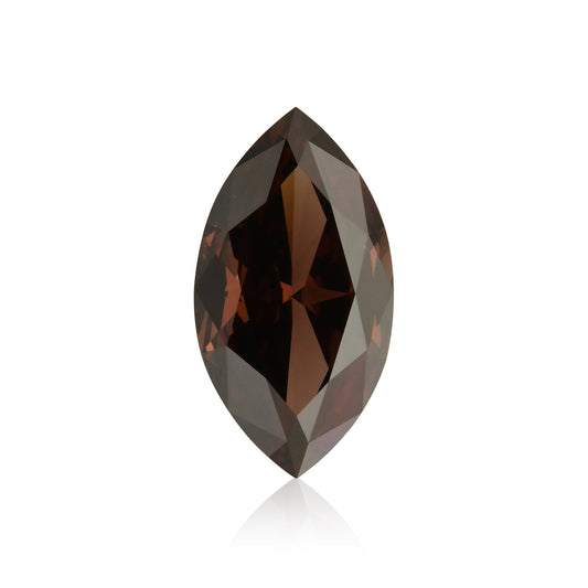 0.60 Carat Fancy Dark Pink Brown Marquise Diamond SI1 GIA