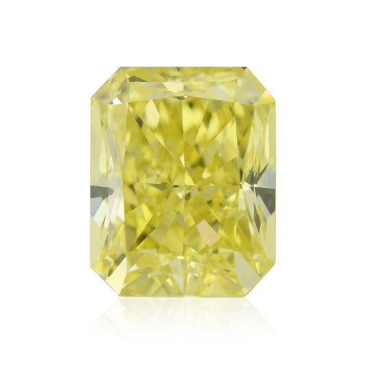 0.60 Carat Fancy Intense Yellow Radiant Diamond VS1 GIA
