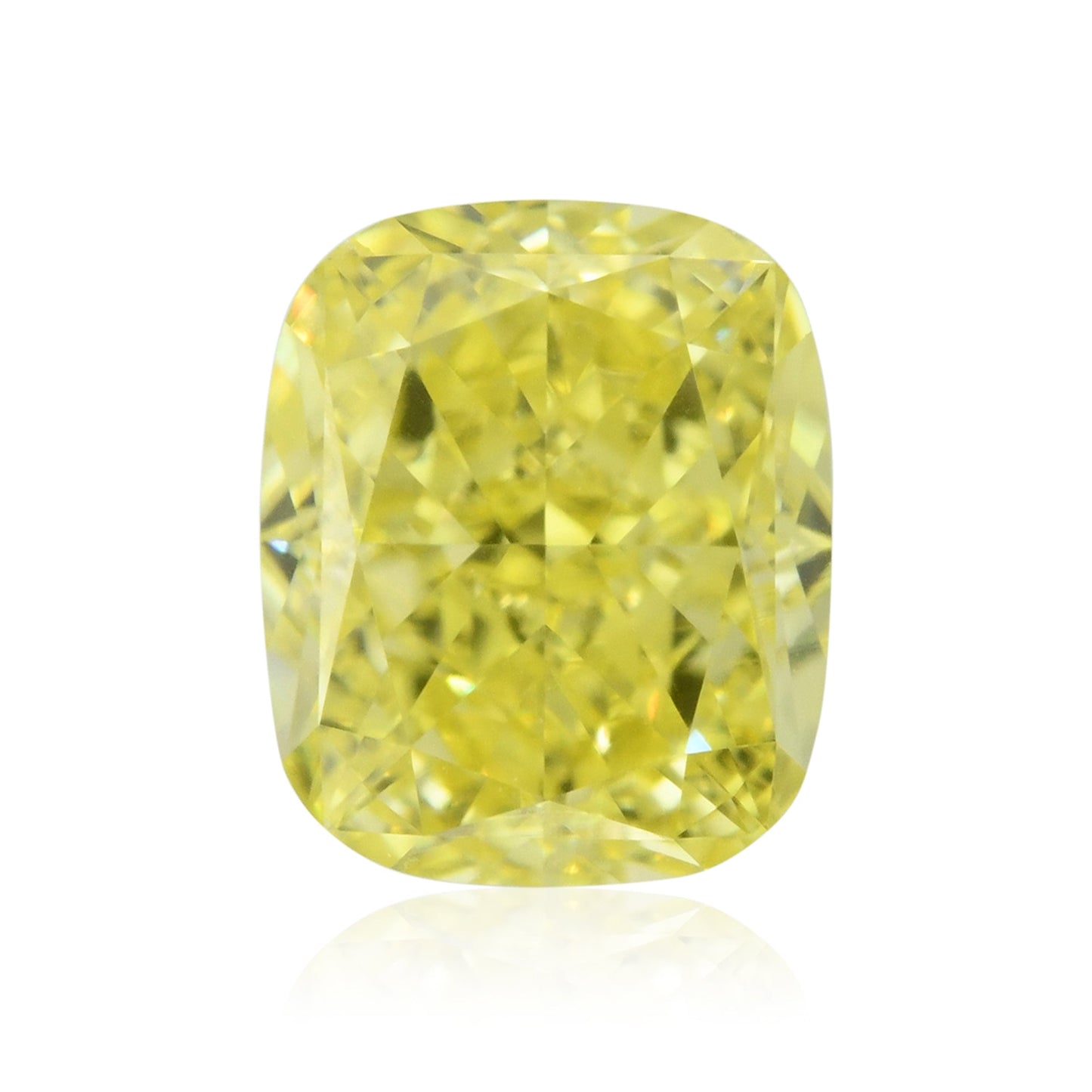 0,60 Karat Fancy Intense Yellow Cushion Diamond VVS2 GIA