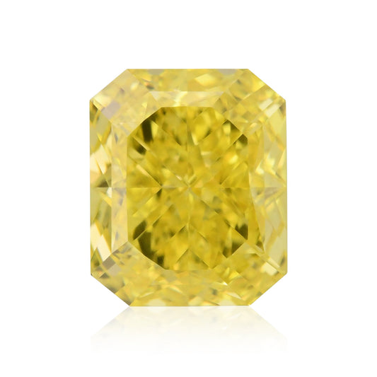 0.60 Carat Fancy Vivid Yellow Radiant Diamond VVS1 GIA