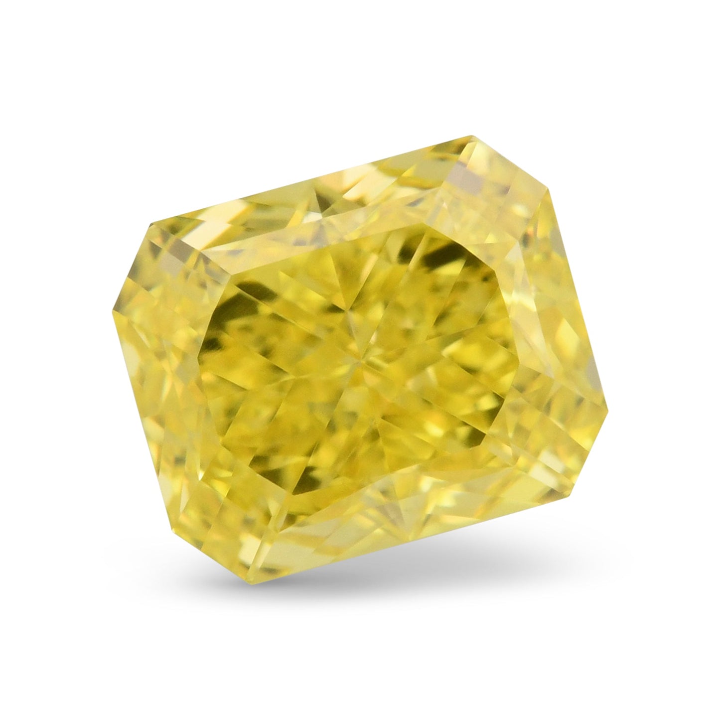 0.60 Carat Fancy Vivid Yellow Radiant Diamond VVS1 GIA