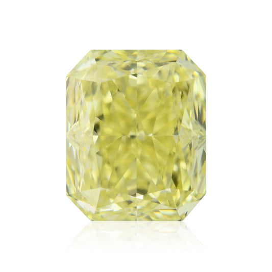 0.60 Carat Fancy Yellow Radiant Diamond FL GIA