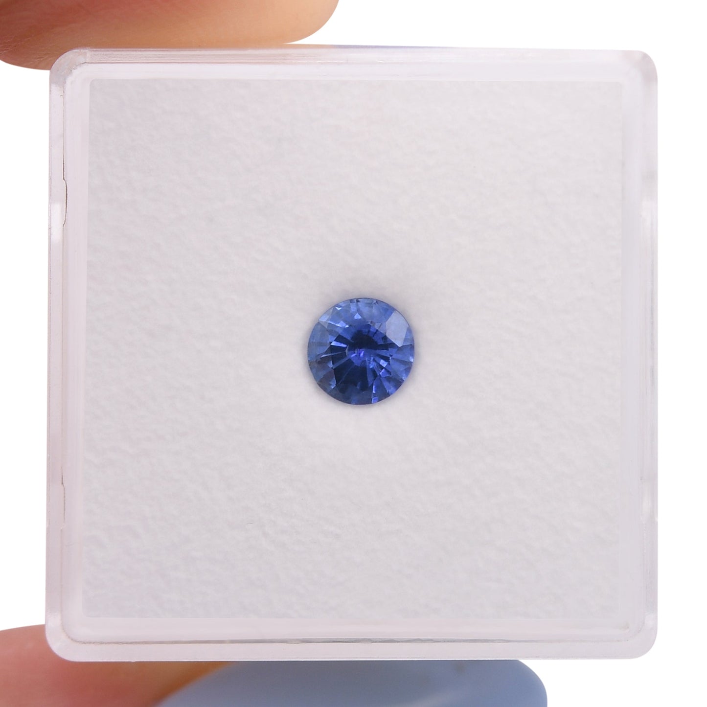 0,60 Karat blauer runder Saphir aus Sri Lanka