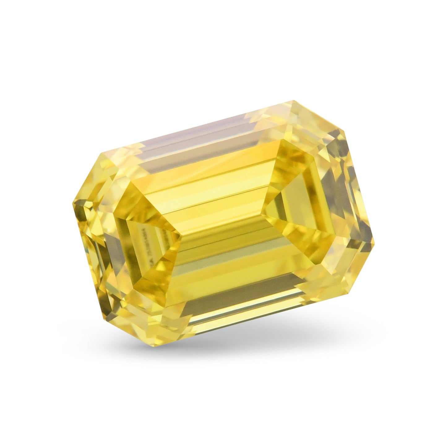 0.61 Carat Fancy Vivid Yellow Emerald Diamond VVS2 GIA