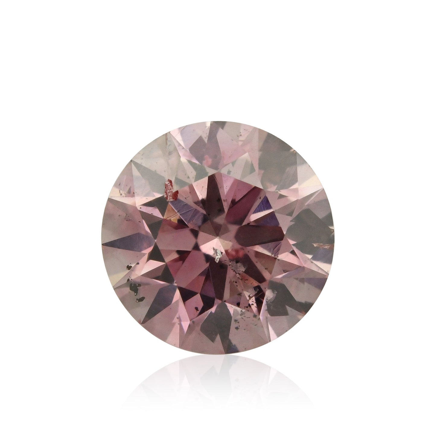0,63 Karat Fancy Intense Purplish Pink Runder Diamant I1 GIA