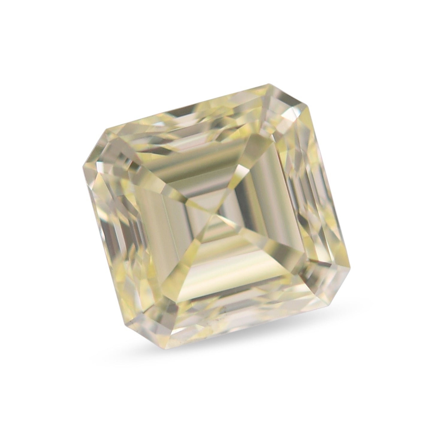 0,63 Karat Fancy Light Yellow Asscher Diamant VVS1 GIA