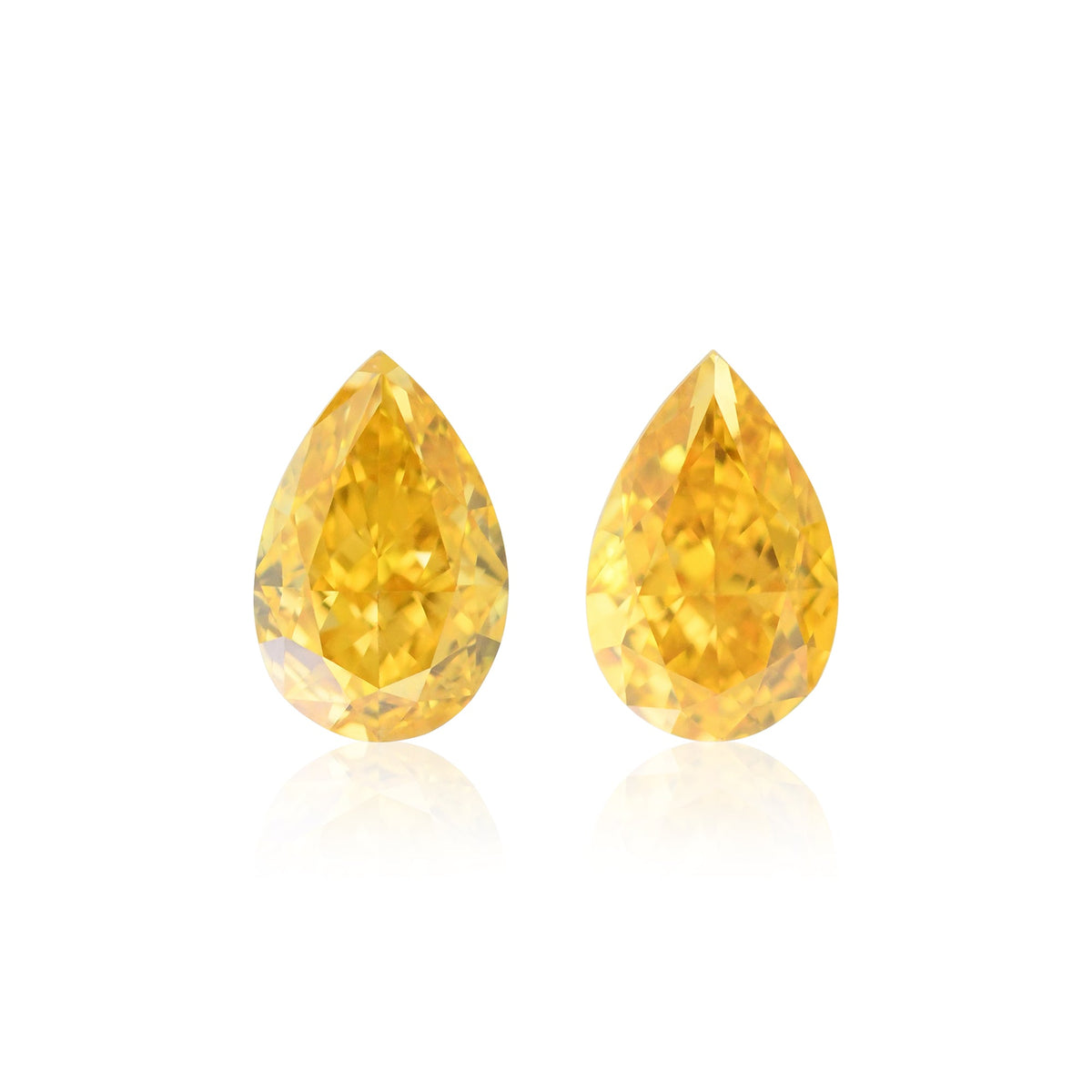 Birnenförmiger Diamant | 0,64 ct | Fancy Vivid Orange Yellow | SI1 | GIA | Ref 724334