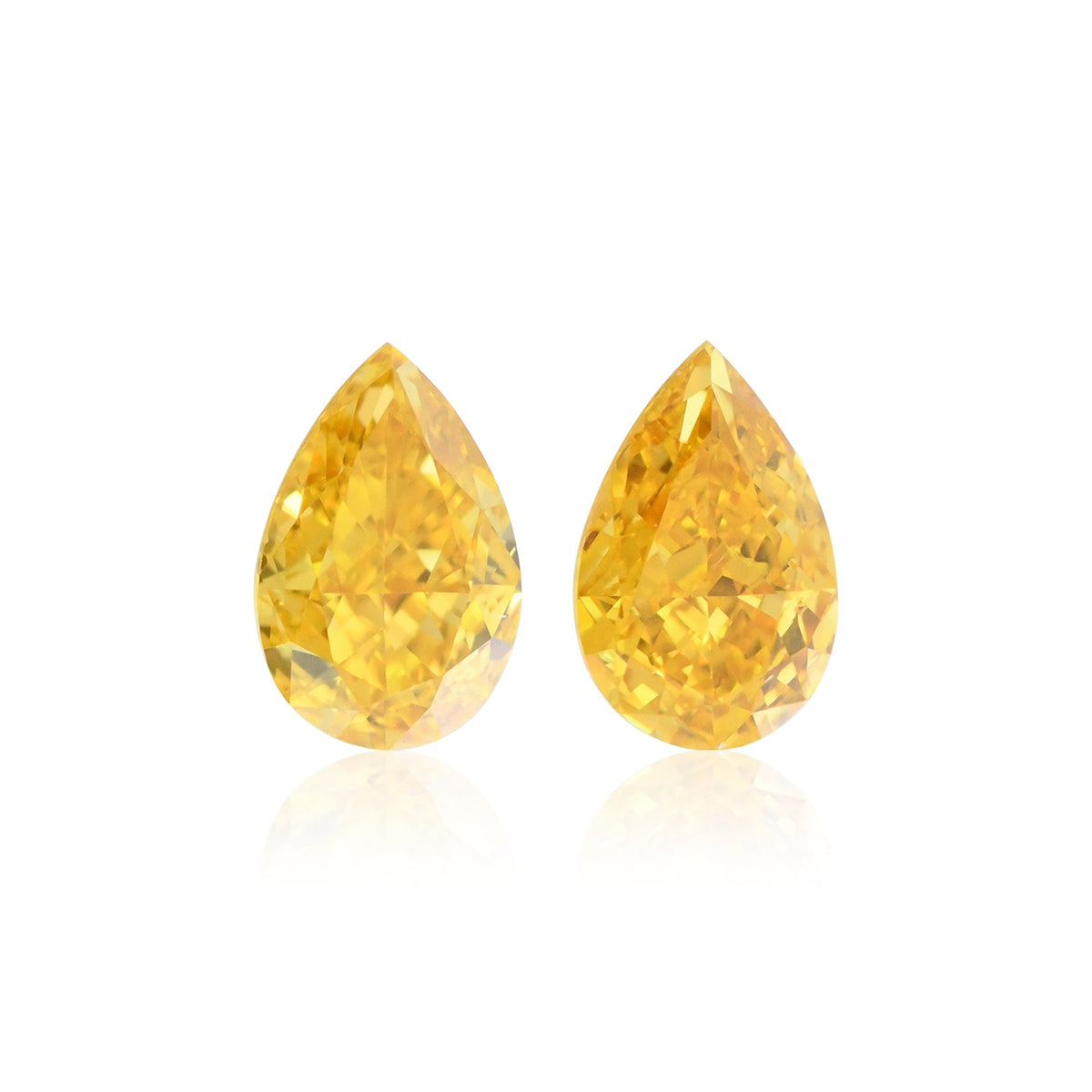 Birnenförmiger Diamant | 0,64 ct | Fancy Vivid Orange Yellow | SI1 | GIA | Ref 724334