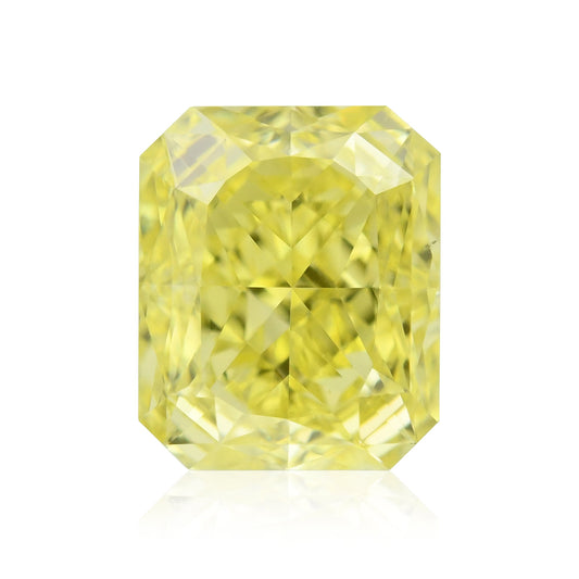0.65 Carat Fancy Intense Yellow Radiant Diamond VS2 GIA