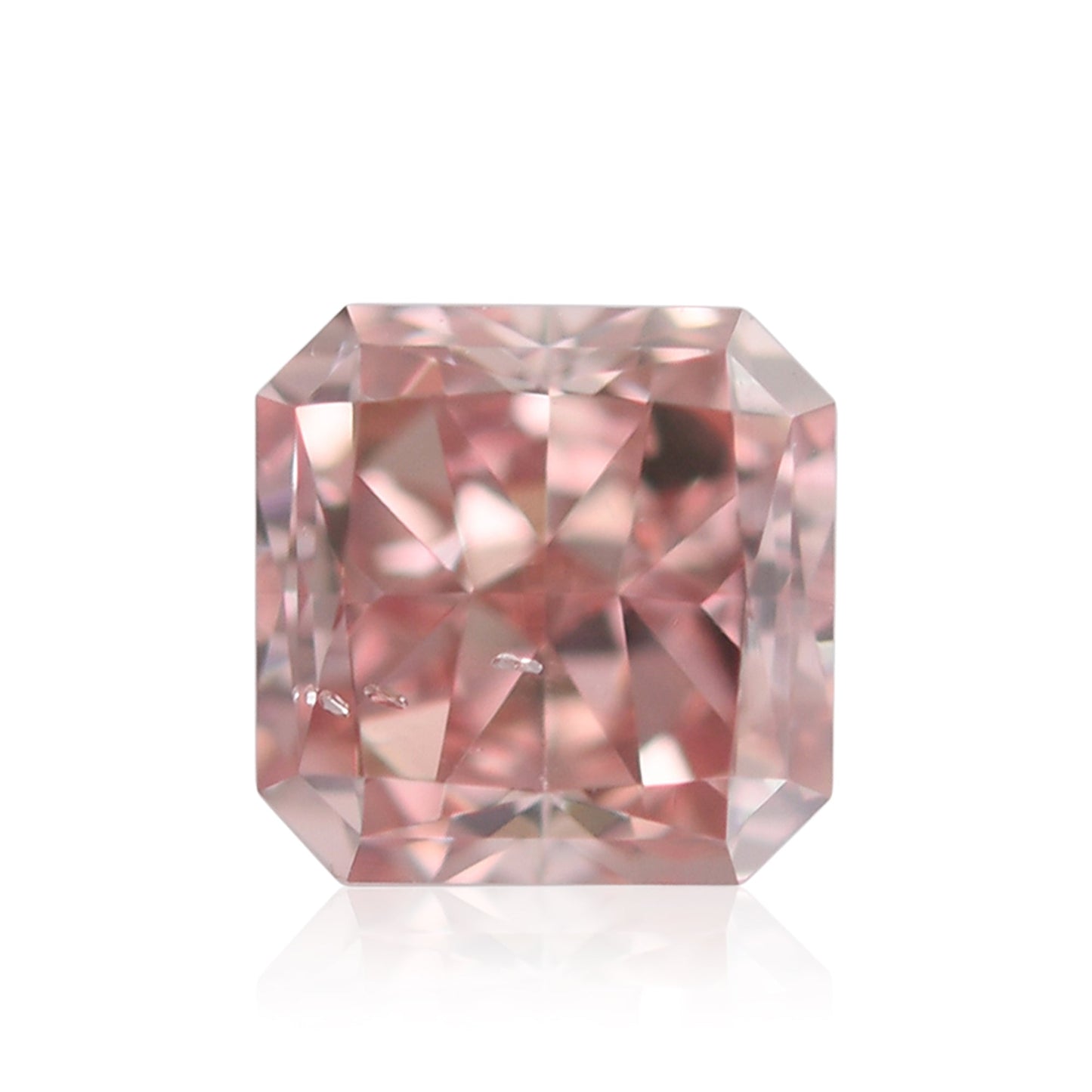 0,65 Karat Fancy Orange Pink Radiant Diamond SI2 GIA