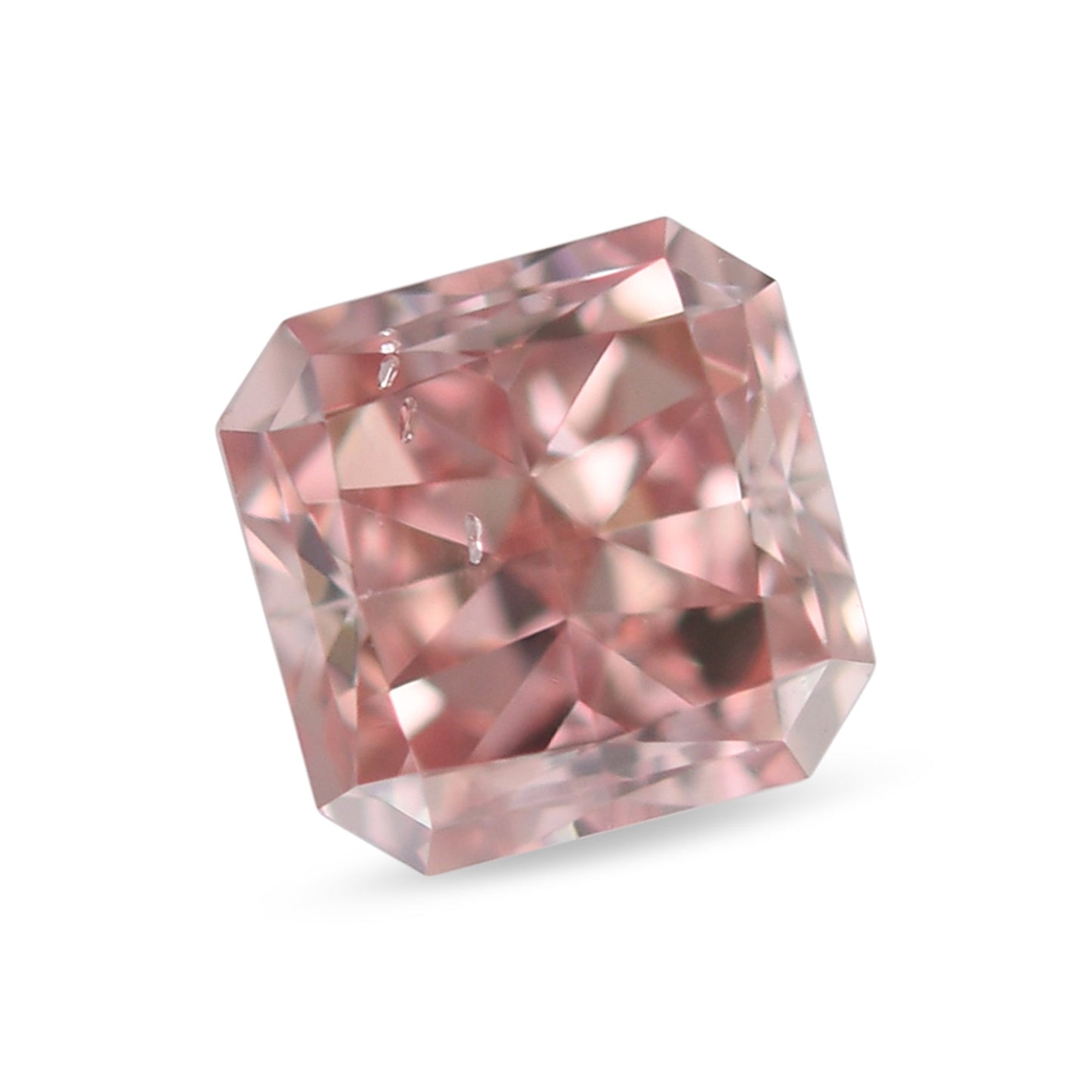 0,65 Karat Fancy Orange Pink Radiant Diamond SI2 GIA