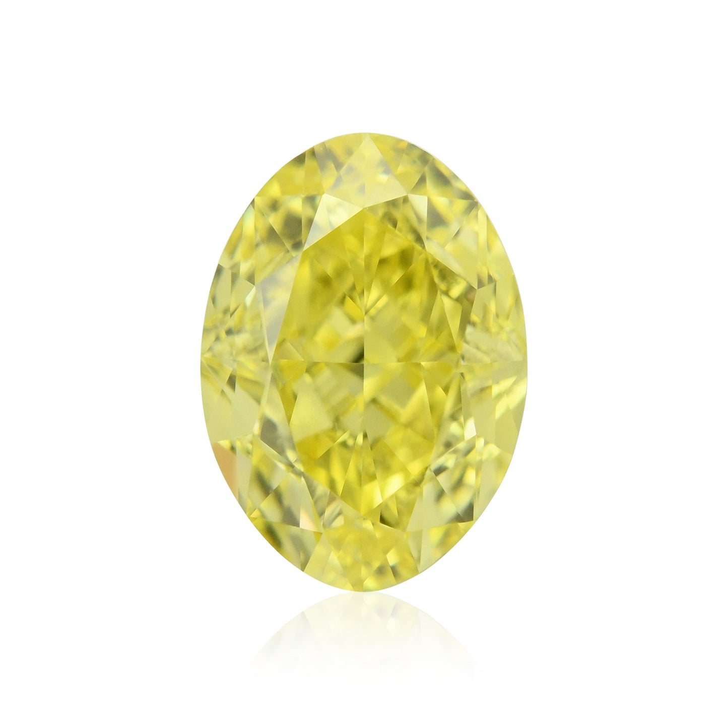 0.65 Carat Fancy Vivid Yellow Oval Diamond VS1 GIA