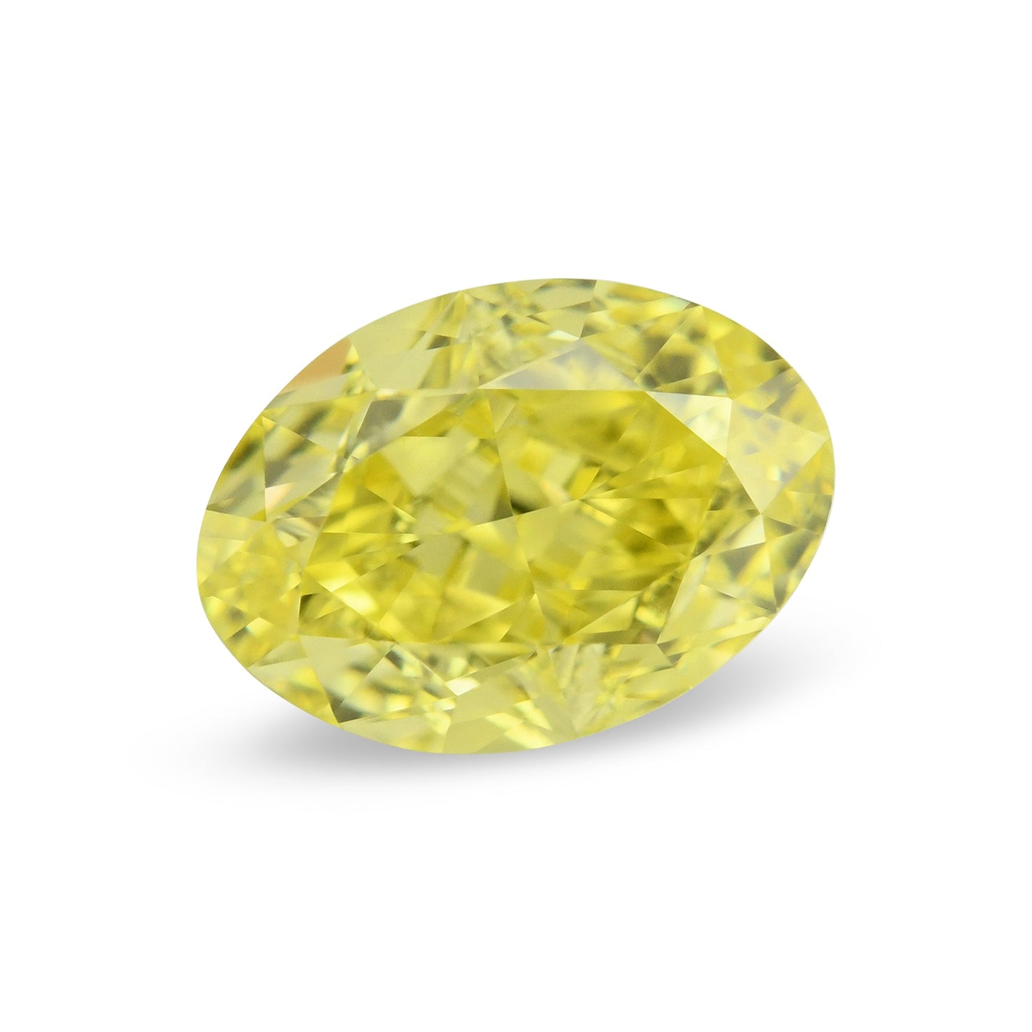 0.65 Carat Fancy Vivid Yellow Oval Diamond VS1 GIA