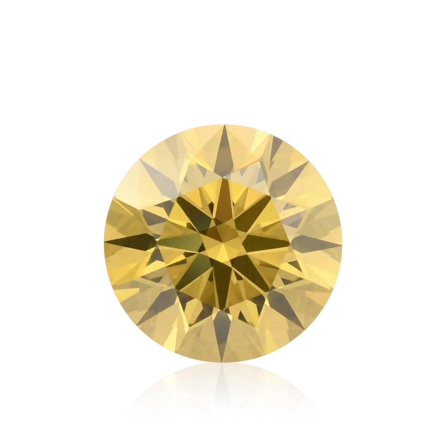 0,67 Karat Fancy Deep Brownish Greenish Yellow Round Diamond VS2 GIA