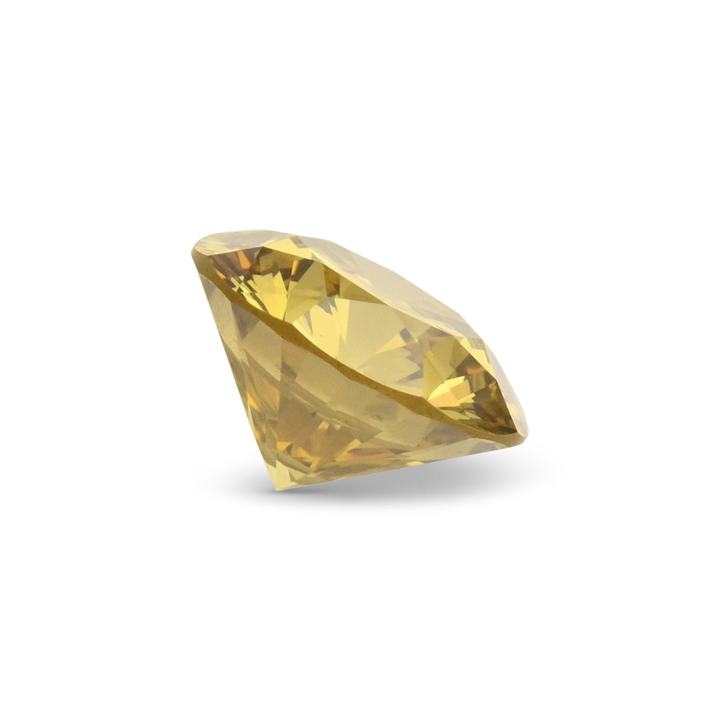 0,67 Karat Fancy Deep Brownish Greenish Yellow Round Diamond VS2 GIA