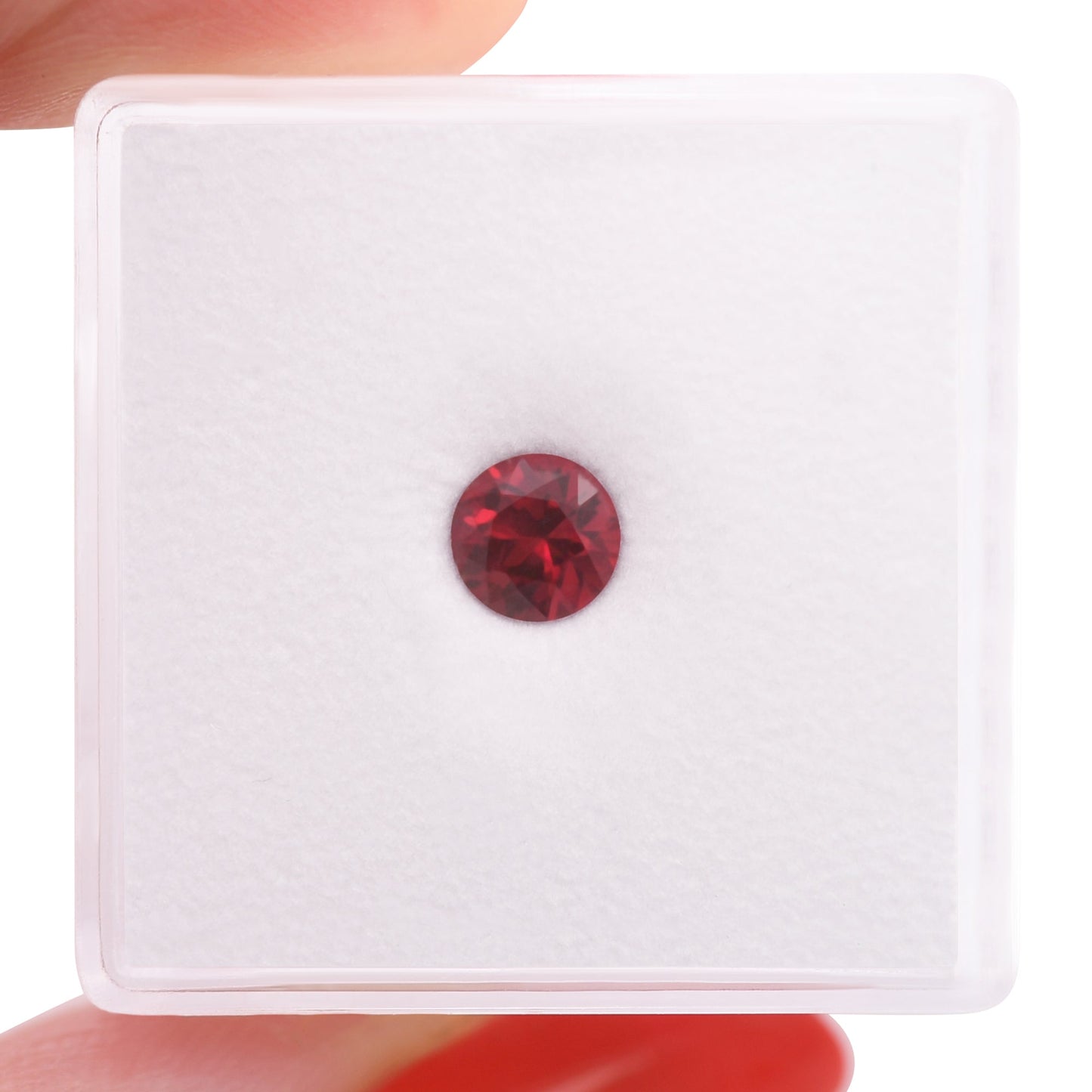 0,67 Karat roter runder Rubin aus Mosambik