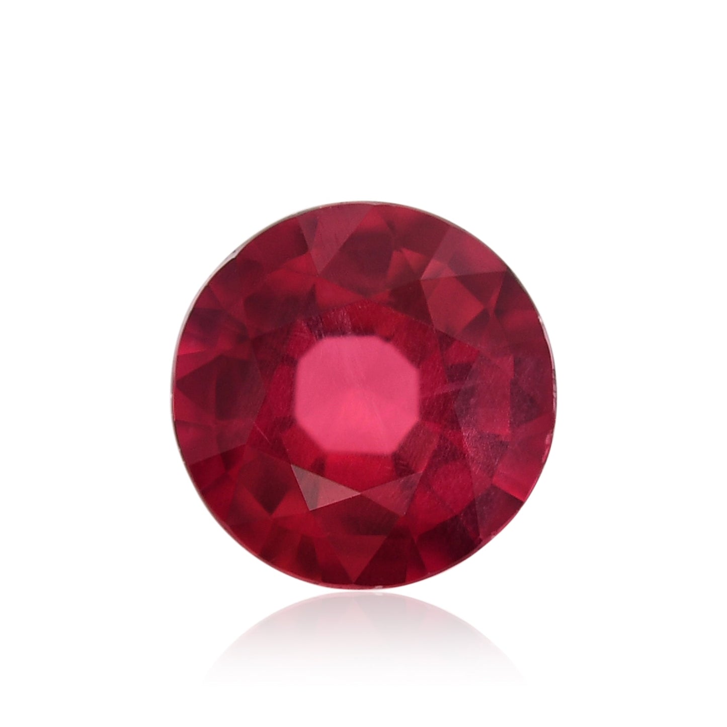 0,68 Karat roter runder Rubin aus Mosambik