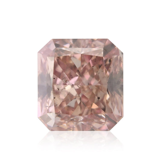 0.69 Carat Fancy Orangy Pink Radiant Diamond SI1 GIA