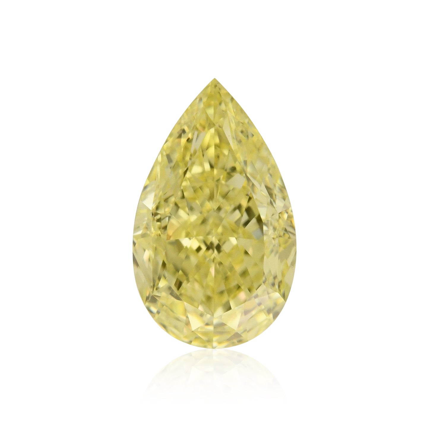 0,69 Karat Fancy Yellow Birnenförmiger Diamant VVS1 GIA