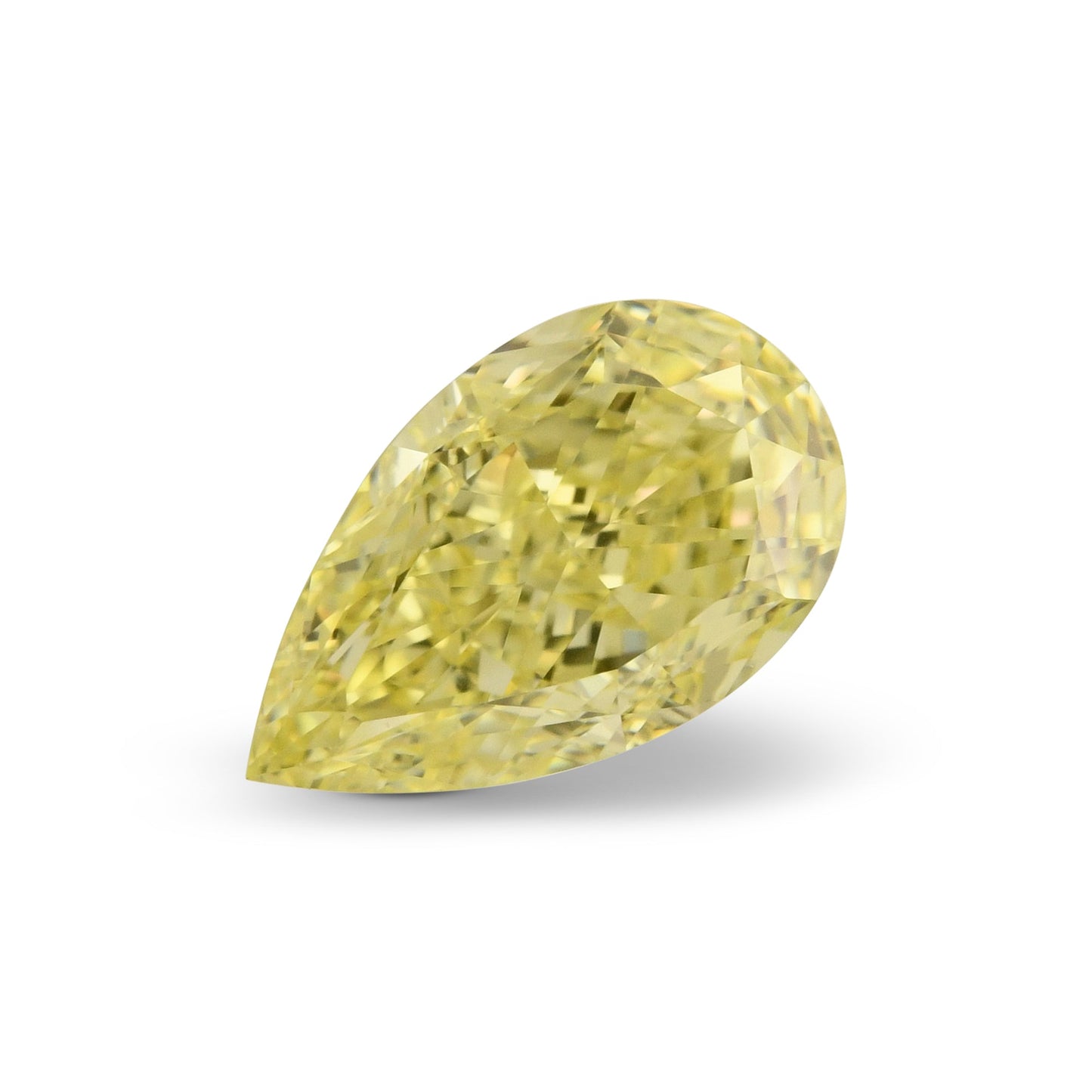 0,69 Karat Fancy Yellow Birnenförmiger Diamant VVS1 GIA