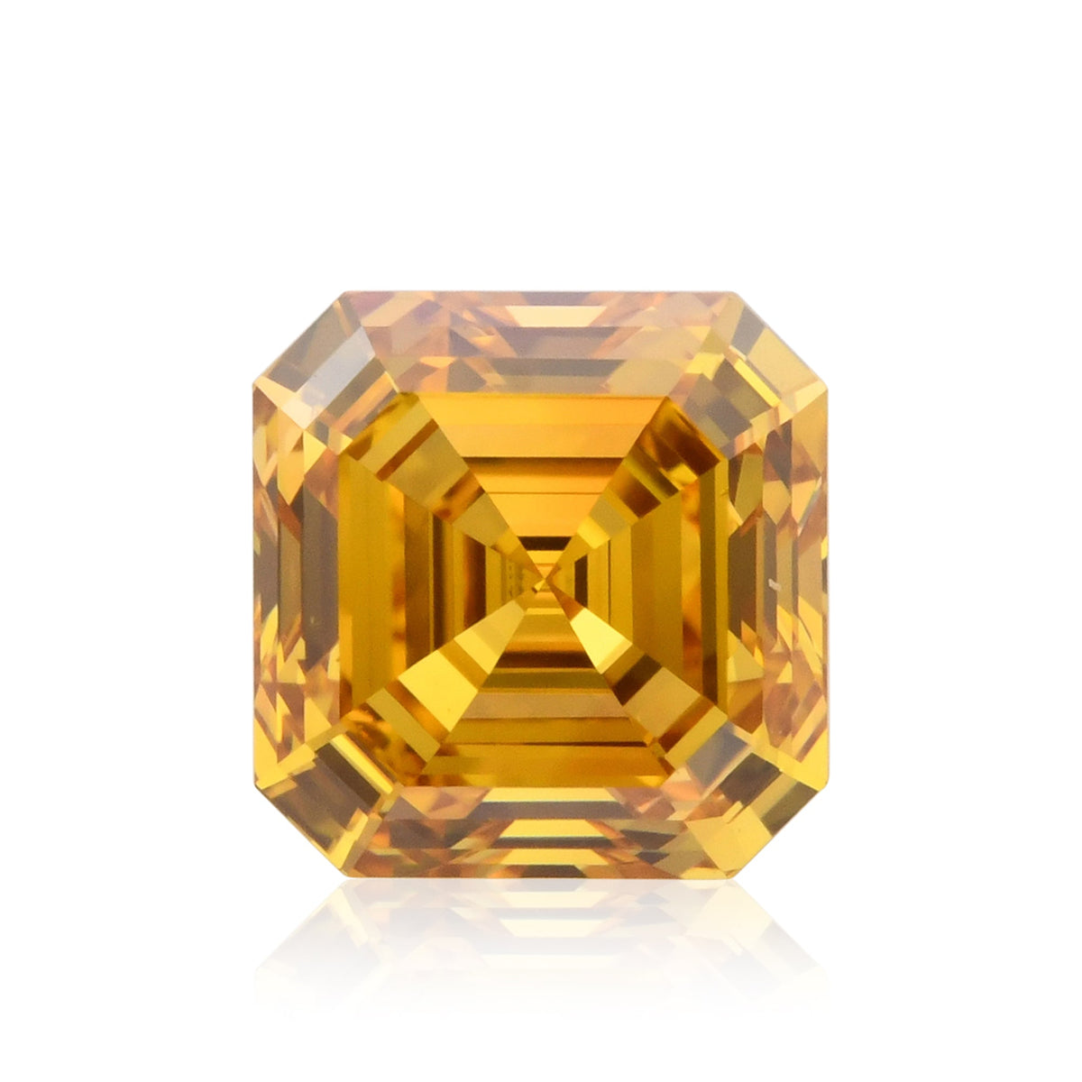Asscher-Diamant | 0,7 ct | Tieforange-Gelb | VS2 | GIA | Ref. 714846