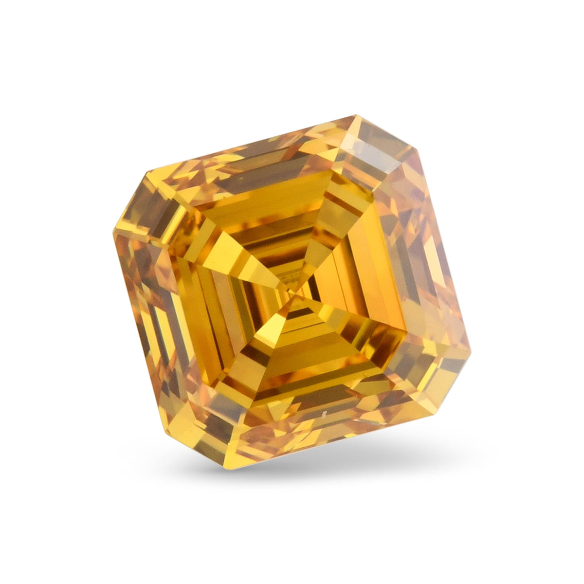 Asscher-Diamant | 0,7 ct | Tieforange-Gelb | VS2 | GIA | Ref. 714846