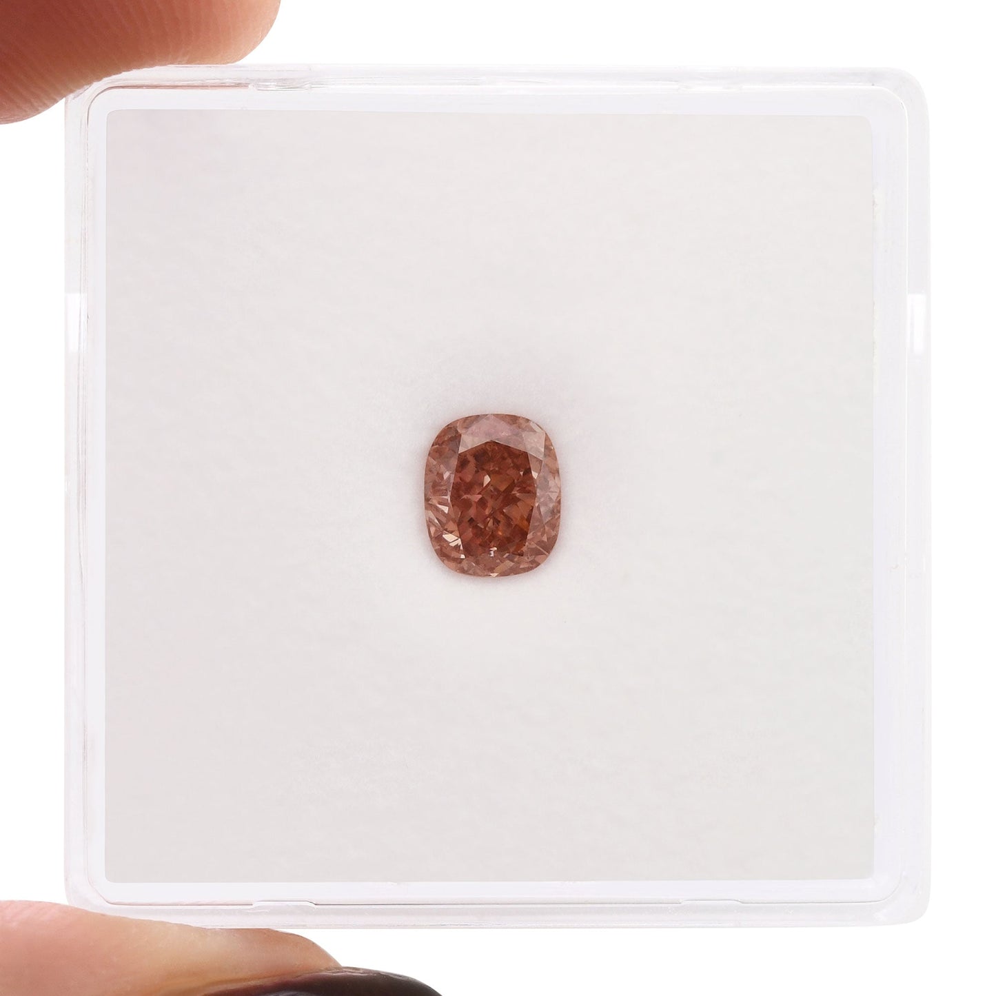 0,71 Karat Fancy Brown Pink Cushion Diamant VS1 GIA