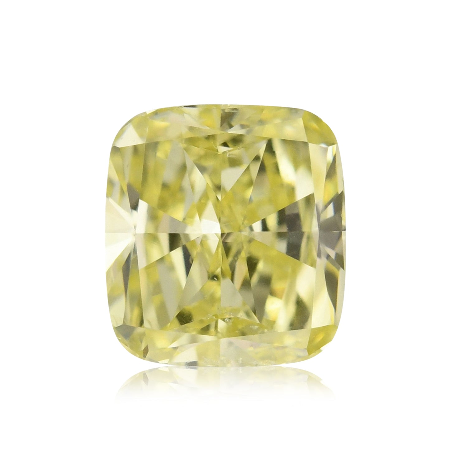 0,71 Karat Fancy Intense Yellow Cushion Diamond SI1 GIA