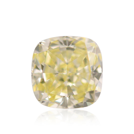 0.71 Carat Fancy Light Yellow Cushion Diamond VS2 GIA