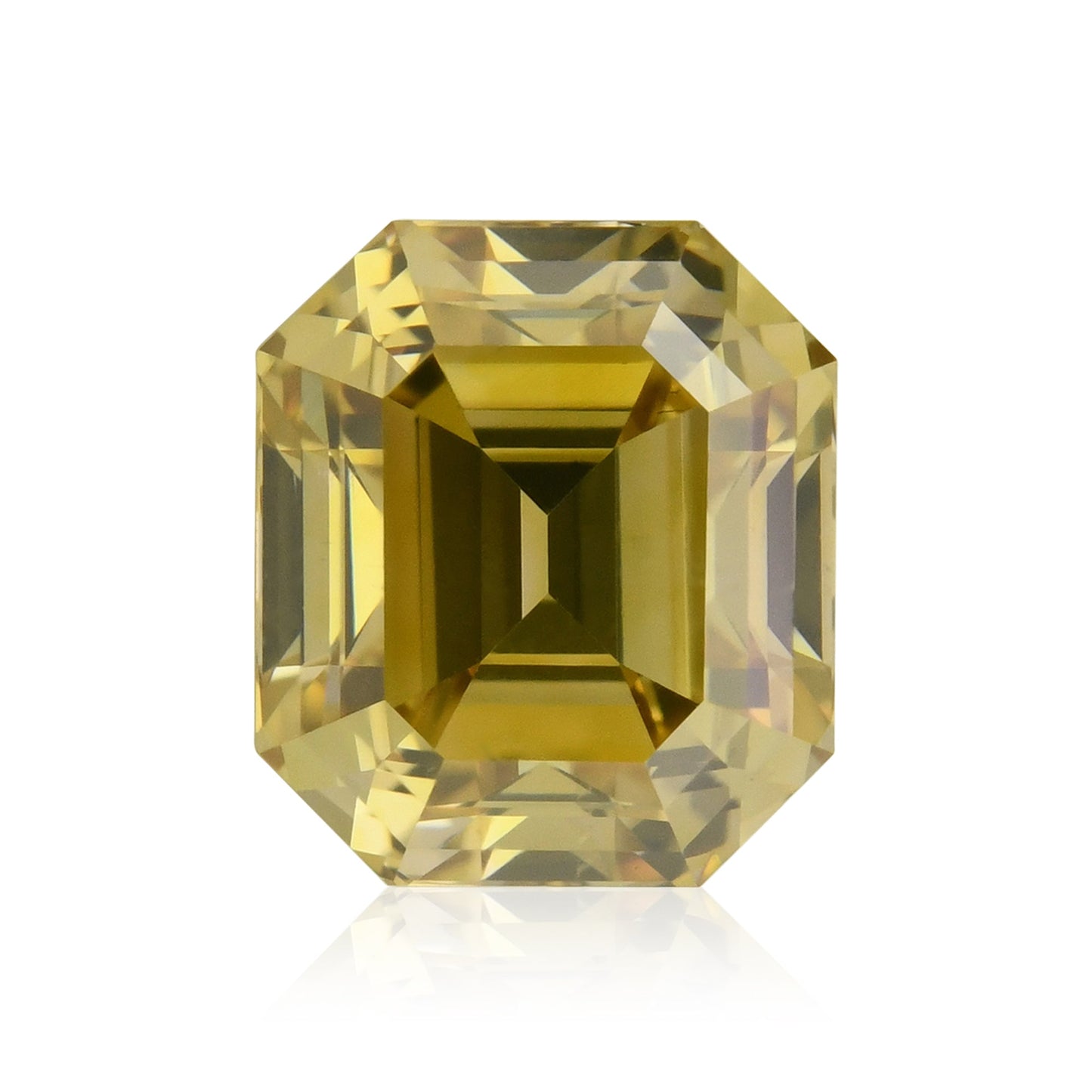 0,73 Karat Fancy Deep Brownish Greenish Yellow Emerald Diamond SI1 GIA
