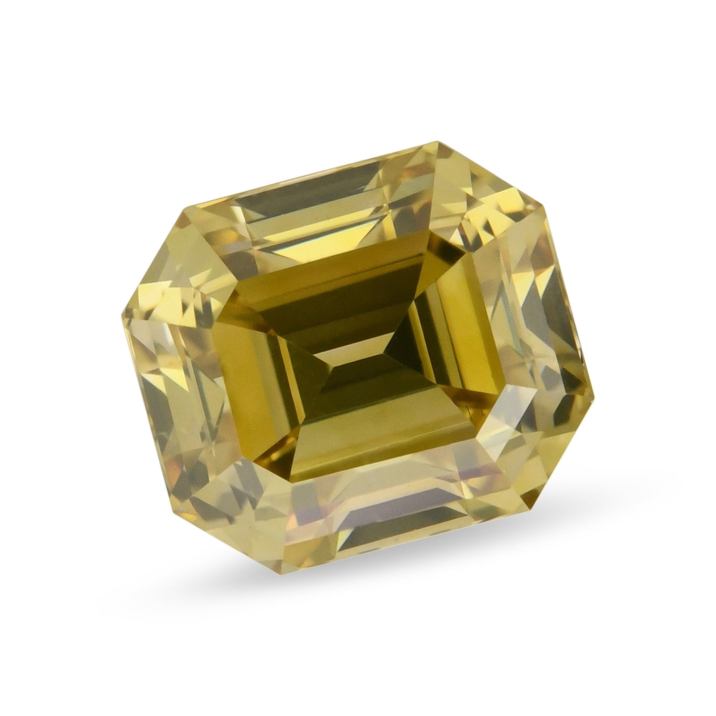 0,73 Karat Fancy Deep Brownish Greenish Yellow Emerald Diamond SI1 GIA
