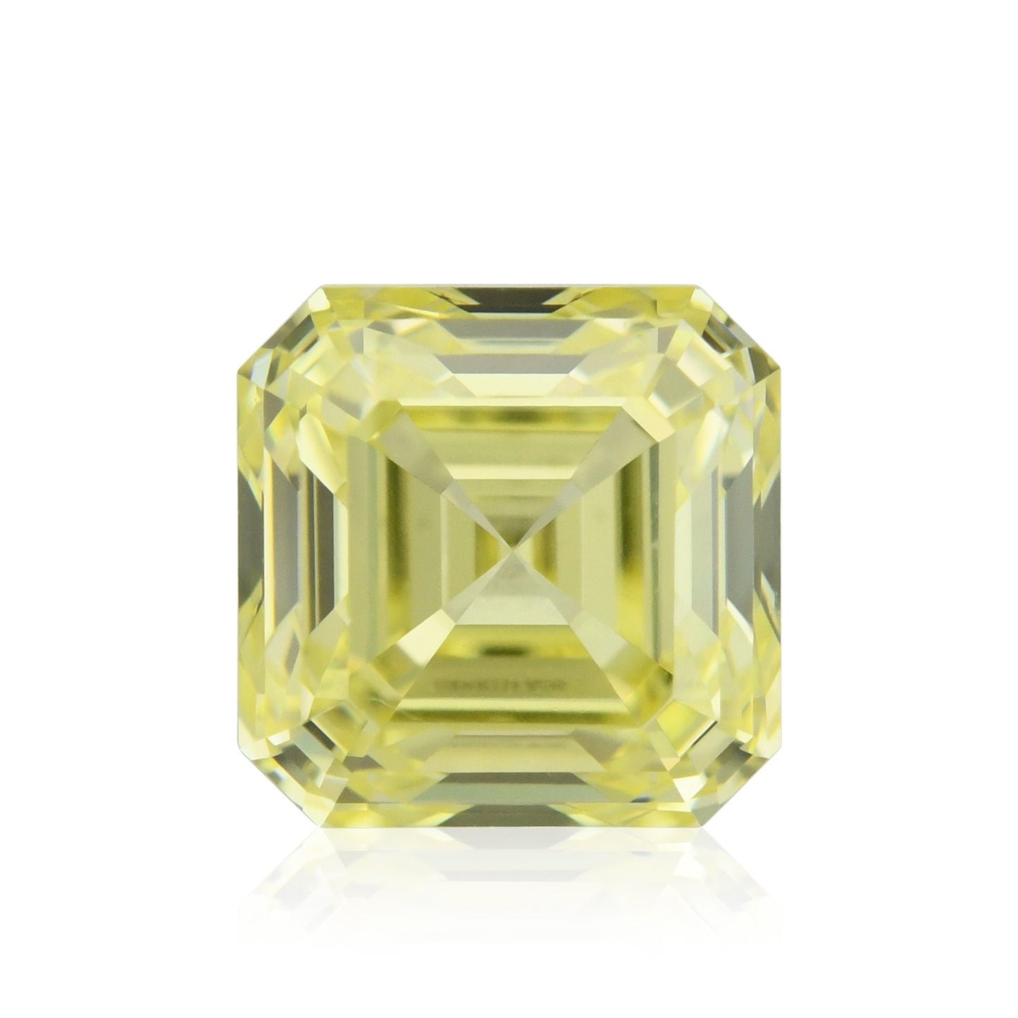 0,74 Karat Fancy Intense Yellow Asscher-Diamant VS2 GIA