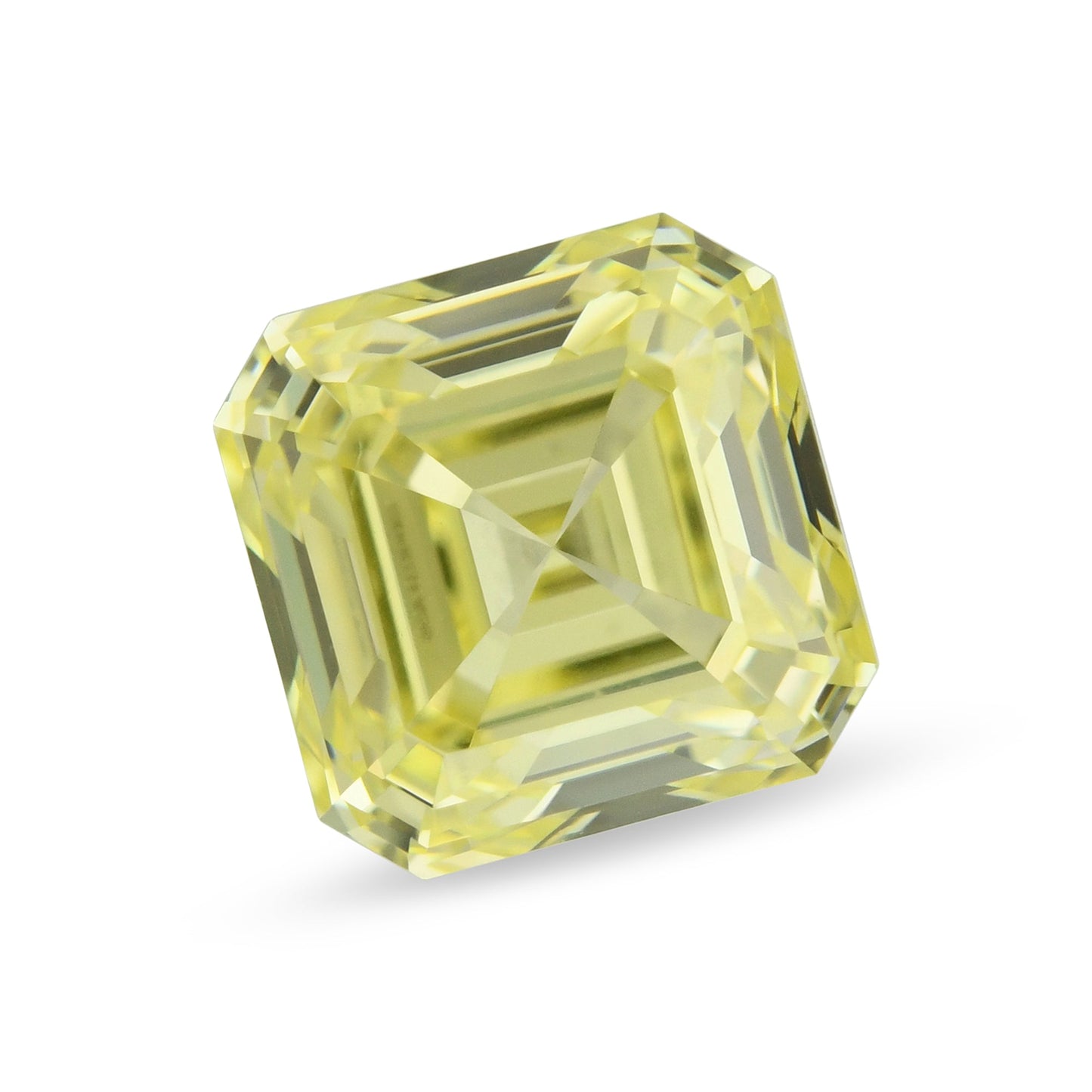 0,74 Karat Fancy Intense Yellow Asscher-Diamant VS2 GIA
