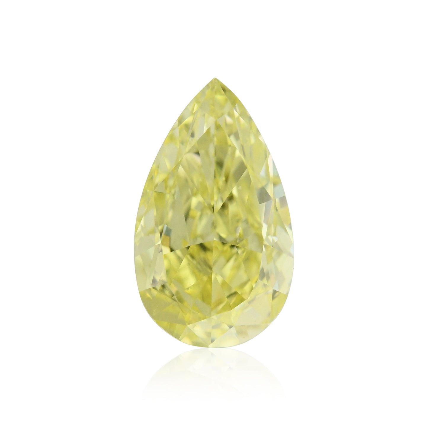 0,74 Karat Fancy Intense Yellow Birnenförmiger Diamant VS2 GIA